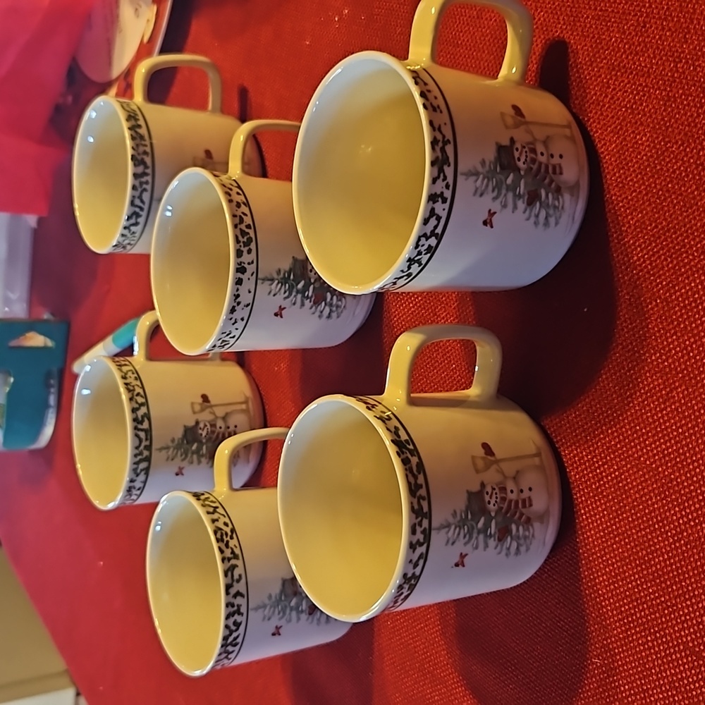 We Can Build A Snowman set of 6 mugs